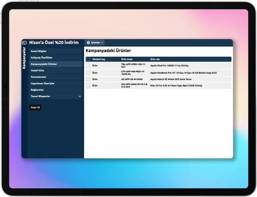 Seçilen Ürünlere İndirim